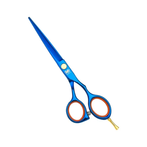 Tijera Profesional Filo Navaja Estilista Barbero Peluquero Peine Azul 6.0