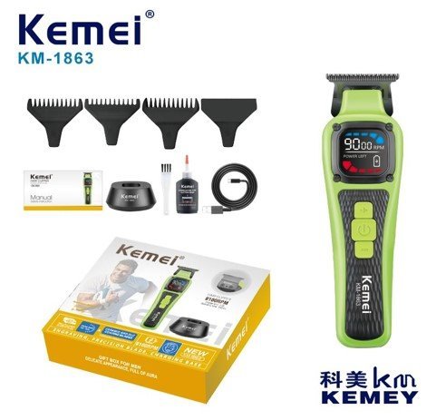 Desvelladora Kemei Barber Km-1863 9100PRM 2 Desvelladora Kemei Barber KM-1863 – 9100 RPM | Máxima Precisión Profesional