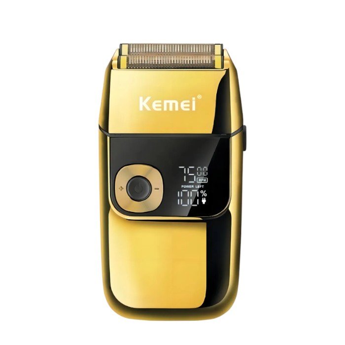 Máquina Afeitadora Profesional Kemei KM-2028 Dorada | Recargable y Elegante