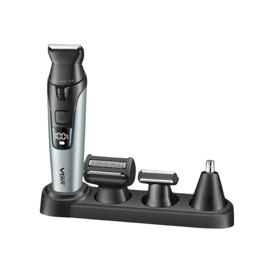 Máquina Cortapelos VGR V-634 – 4 en 1 | Color Verde | Versátil y Profesional